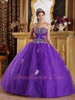 Blue Purple Many Layers Mesh Ball Dress 15th Birthday Quinceanera Excellent Choice