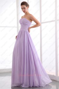 Sweetheart Lilac Formal Party Prom Dress Full Beading Top/Soft Chiffon Bottom