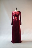 Conservative Long Sleeves Burgundy Spandex Mother Of The Bride Winter Dress Customized
