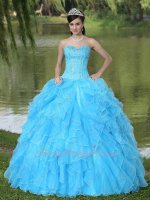 Full Beading Lines Bodice Serried Ruffles Pretty Quince Ball Gown Online Store