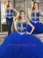 Off Shoulder Quinceanera Gown Deatachable Three Pieces Bodice/Ball Gown/Short Skirt