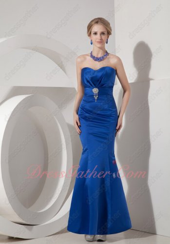 Sexy Royal Blue Package Hips Trumpet Prom Evening Dress Slender Good Figure Lady
