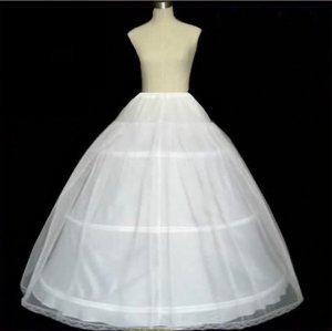 3 Hoops Petticoat Jupon Tarlatan Crinoline Underskirt Slips Bridal Ball Gown Quinceanera Dress