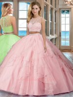 Princess Infanta Pink 2 Pieces Detached New Arrival Updated Quinceanera Ball Gown