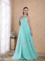 Empire Halter Mint Soft Tulle Puffy Lady Prom Dress Factory Wholesale Online Store