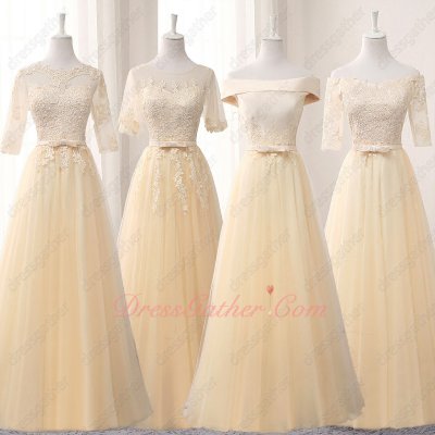 Cheap Team-Buying Price Floor Length Daffodil Bridesmaid 5 Stars Product