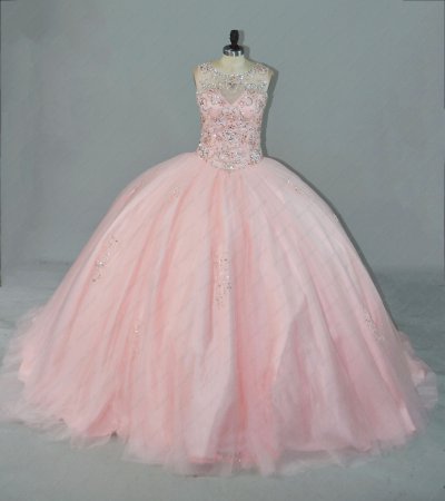 Sweetheart Blush Designer Sweep Train Quinceanera Gown Products Factory Photos No PS