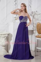 Look Slim Sweetheart Strip Crystals Blue Violet Evening Dress Online Factory Shop