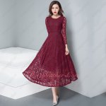 Three Quarter Sleeve Full High Quality France Lace Fashion Item 2023 Prom Tea Length