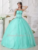 Best Seller Nymphish/Girlish Apple Green Tulle Quinceanera Ball Gown All Seasons