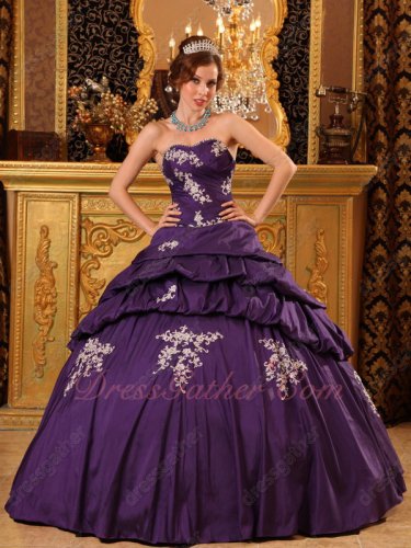Quality-assured Purple Quince Ball Gown Girl's Wear For 15th Birthday
