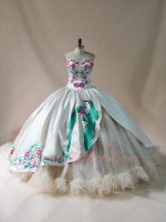 Blessed Virgin Mary Embroidery Religious Western Quinceanera Gown Girls First Communion