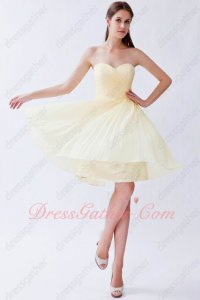 Sweetheart Light Yellow Daffodil Mini Skirt Bridesmaid Dress Free Shipping Under 70