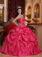 Famous Designer Deep Hot Pink Taffeta Quinceanera Ball Gown Most Choice