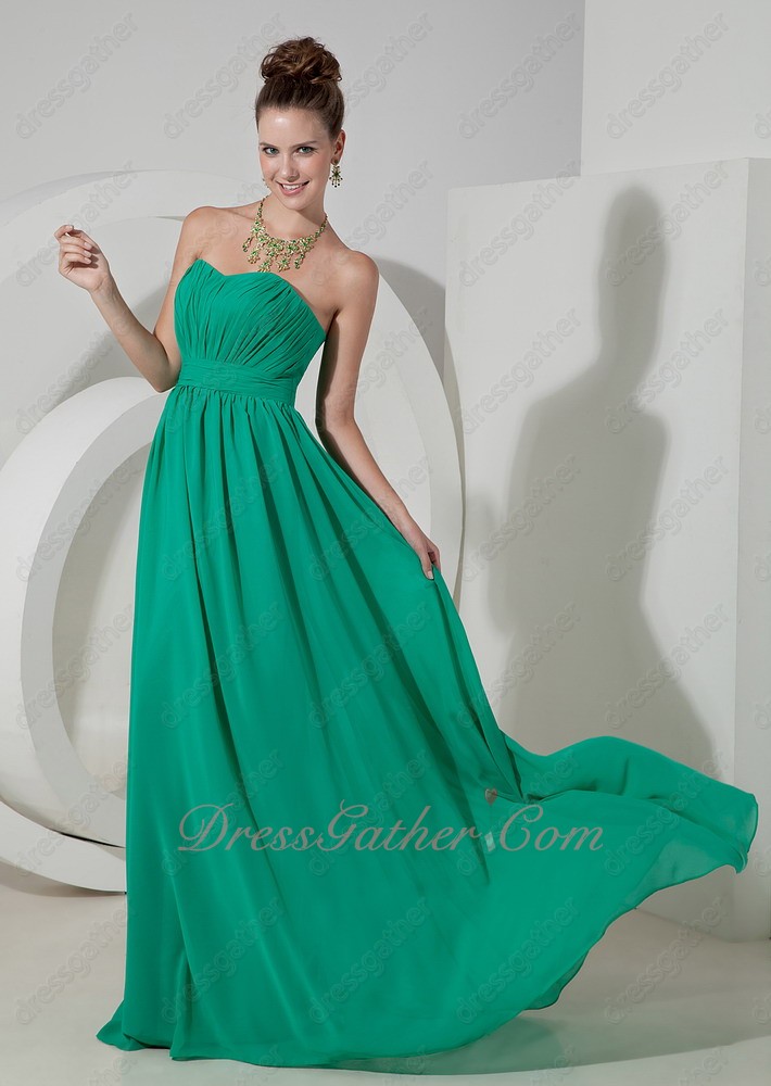 Slender Turquoise Chiffon Bridal Party Girls Bridesmaid Dress Foil the Bride - Click Image to Close