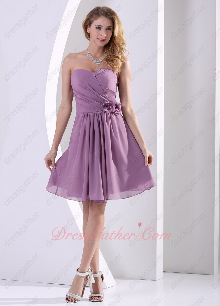 Clematis Raisin Dust Lilac Chiffon Bridesmaid Dress Summer Daytime Party Vivacious - Click Image to Close