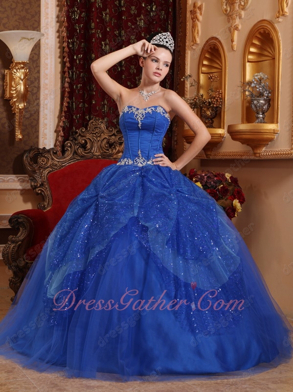 Internet Shop Royal Blue Military Ball Dresses With Sparkling Overlay - Click Image to Close