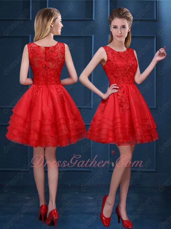 Scarlet Lightness Mini Tulle Skirt With Lace Uppper Part Cheap - Click Image to Close