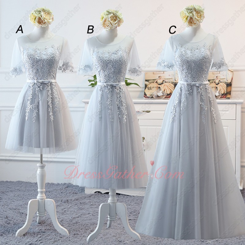 Scoop Different Skirt Length Series For Bridesmaid Group Matching Together - Click Image to Close