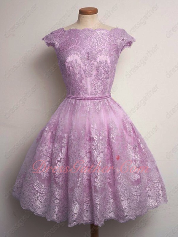 Available Conservative High Neck Short Lace Dresses For Prom - Click Image to Close