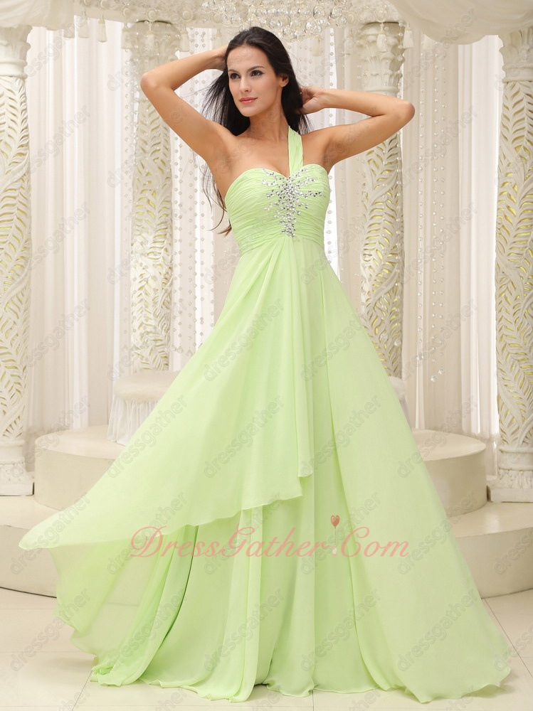 Single Strap Fresh Pale Mint Green Chiffon Current Formal Gowns Carnival - Click Image to Close