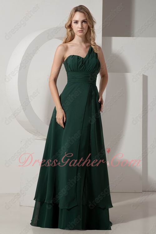 Left One Shoulder Hunter Green Tender Formal Cocktail Prom Gowns CA - Click Image to Close