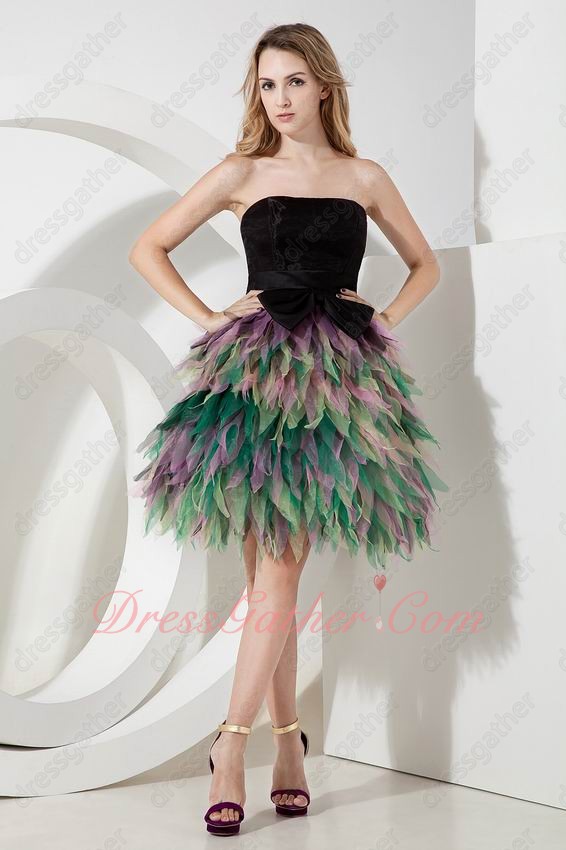 Black Bodice Colorful Tutu Layers Party Prom Gowns National Tribe Aborigines - Click Image to Close