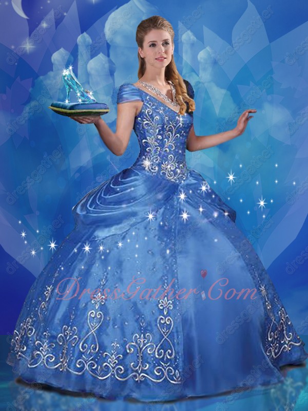 Cinderella Style Western Embroidery Princess Quinceanera Prom Ball Gown Not Expensive - Click Image to Close